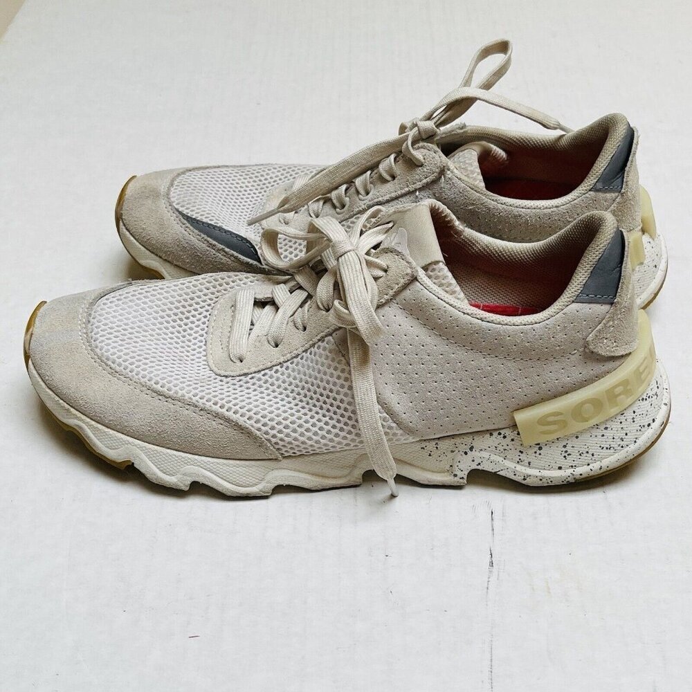 Sorel Kinetic Lite Lace Walking Shoes Womens 10 Off White Activewear Athletic